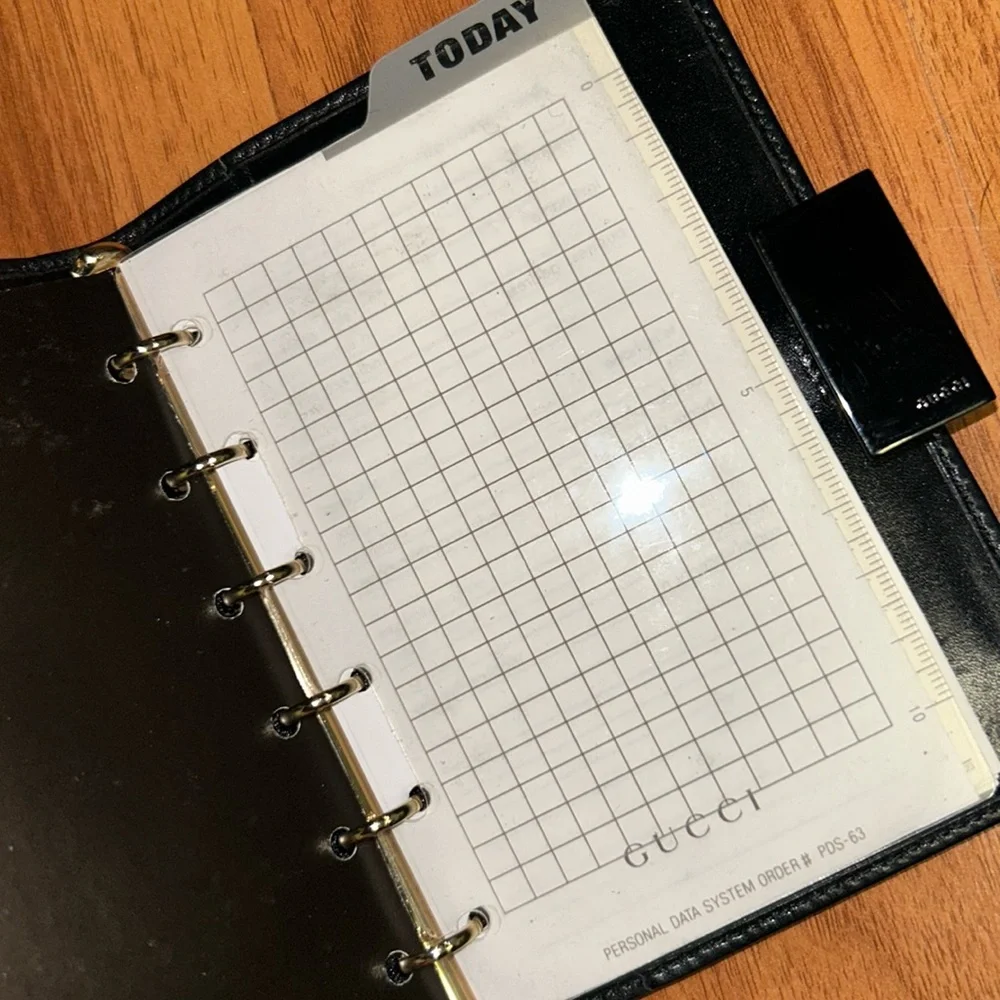 Authentic Gucci Nylon Slide Lock Agenda